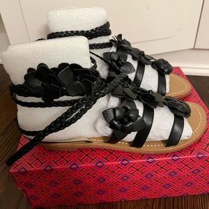 Tory Burch Blossom Lace Up Gladiator Sandal